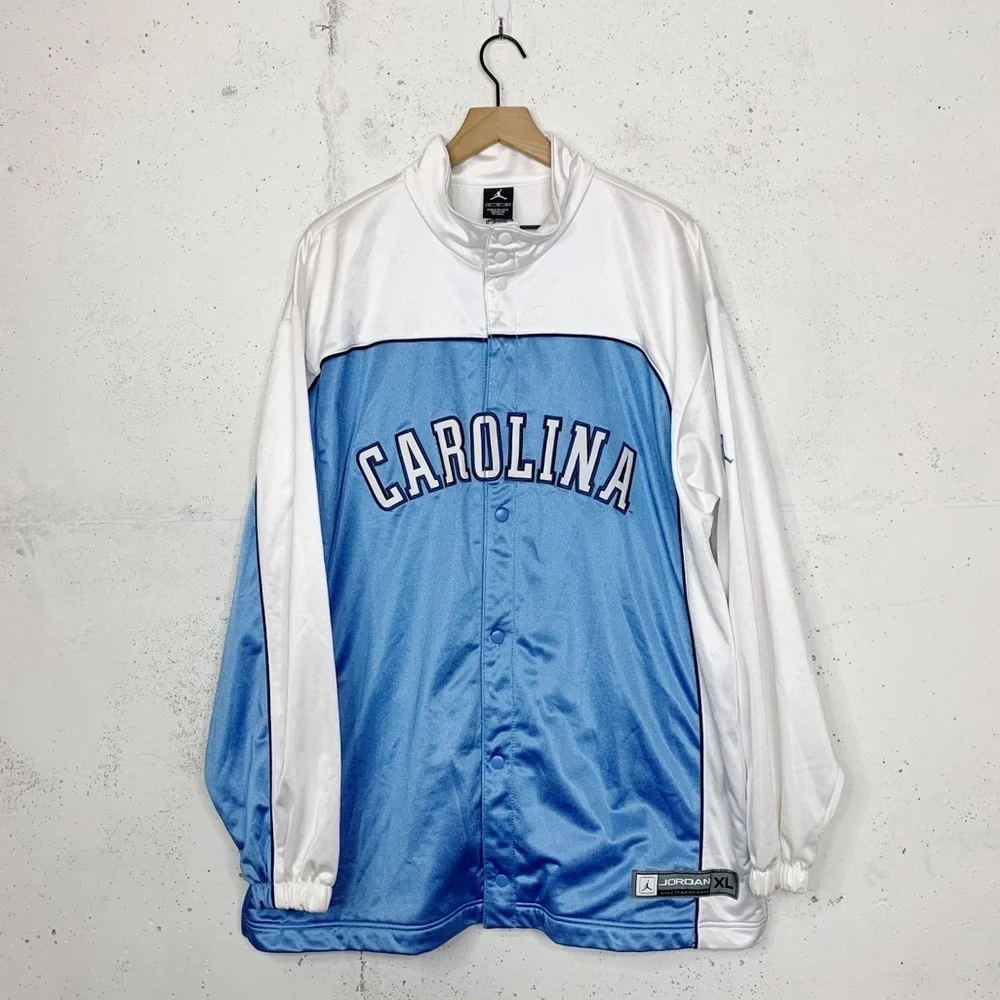 Jordan Nike North Carolina Tarheels Sports Button Vintage Track Jacket Size XL